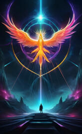 a person standing in front of a large explosion