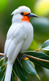 a white bird on a branch