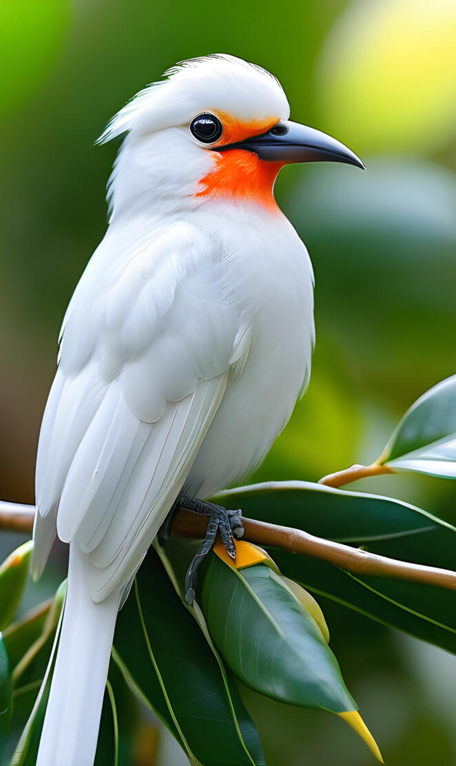 a white bird on a branch