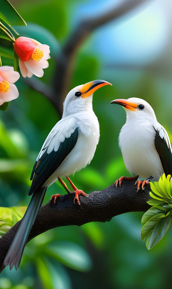 birds on a branch
