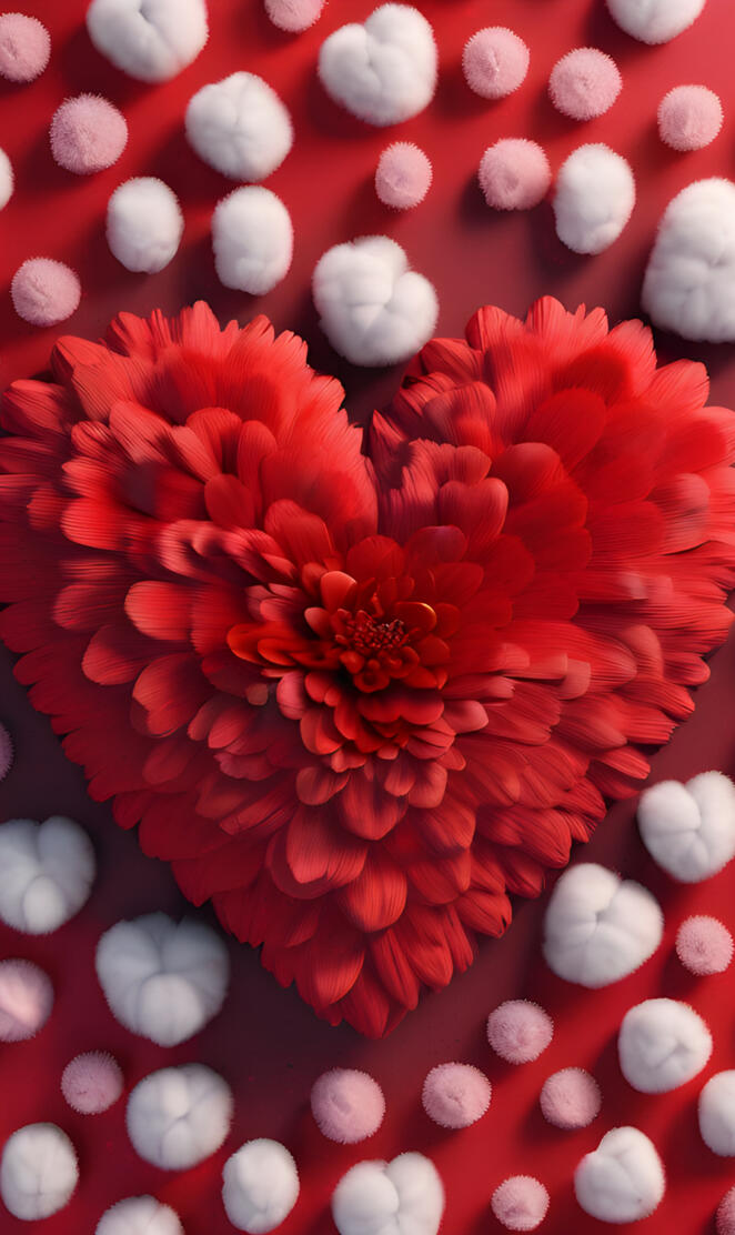 a red flower with white and pink petals