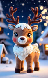 super cute felt little reindeer