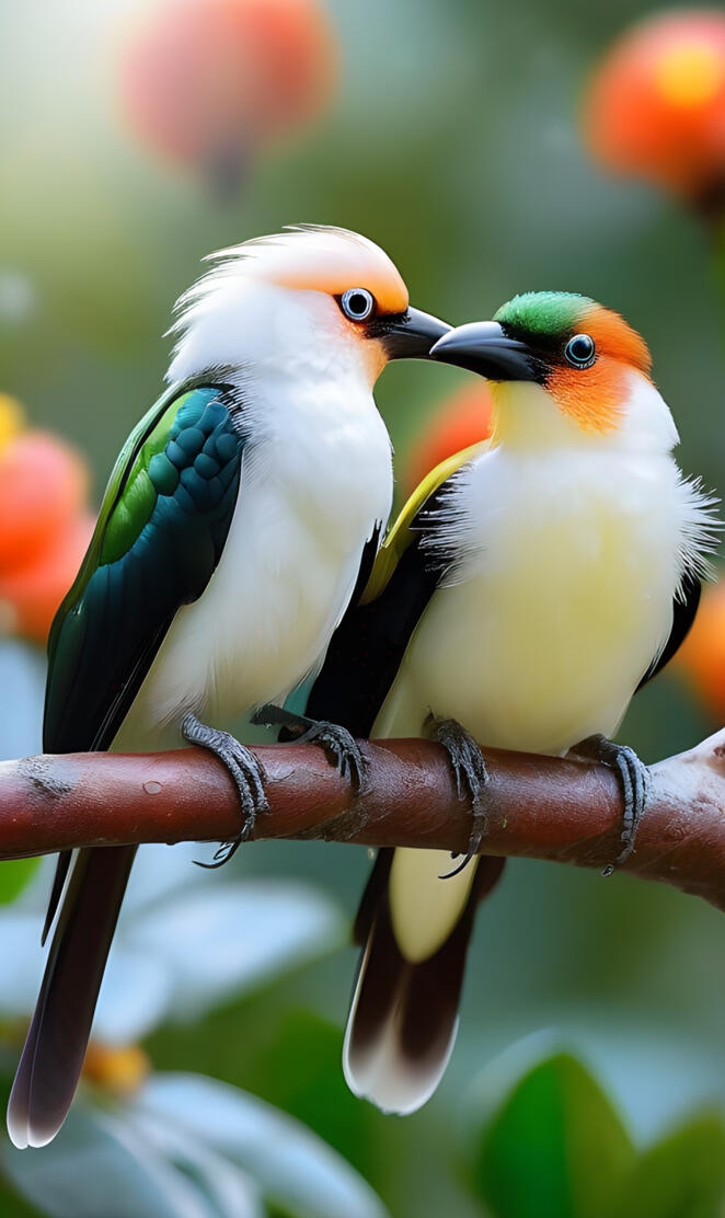 a group of birds sitting on a branch