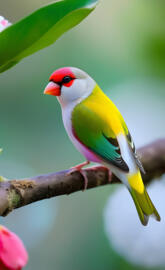 a colorful bird on a branch