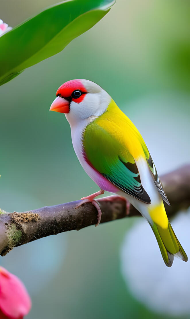 a colorful bird on a branch