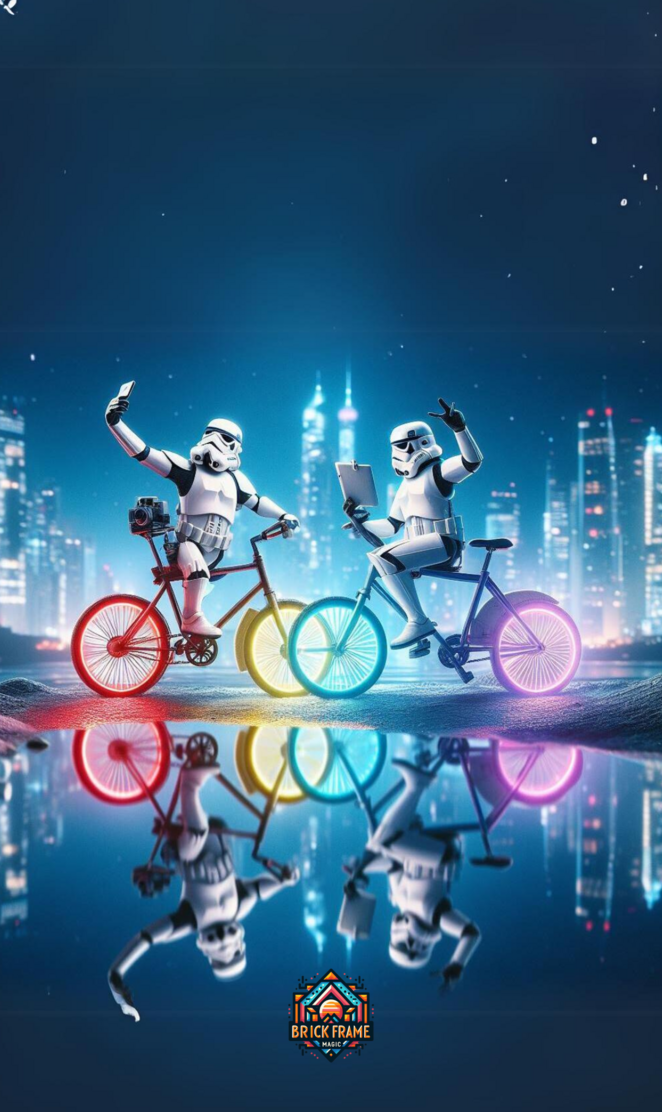 Neon night bike ride