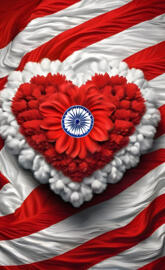 a red and white flower