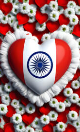 a flag with a blue and white design on it