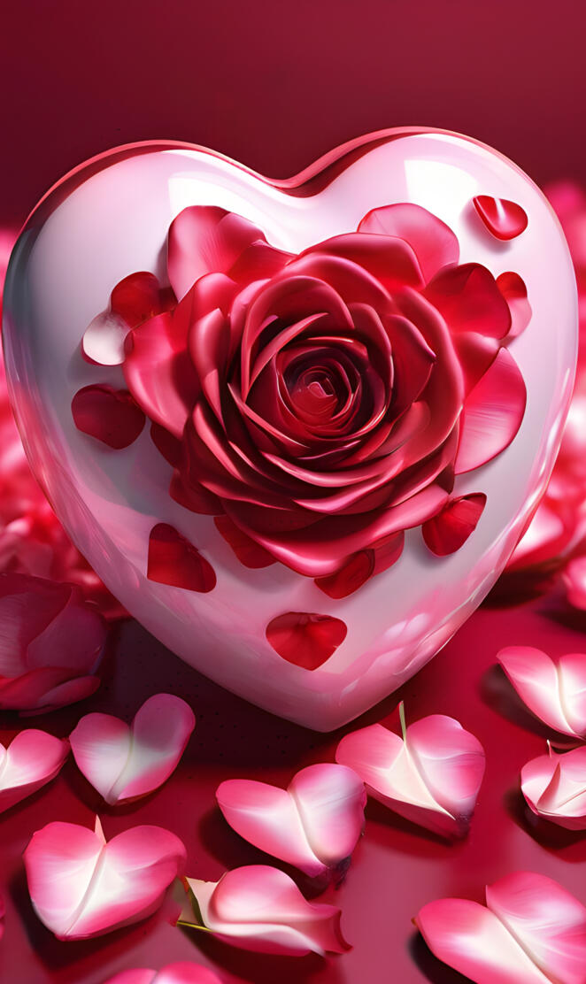 a pink rose in a bowl