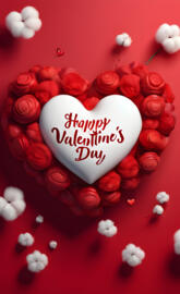 a heart shaped balloon with a message