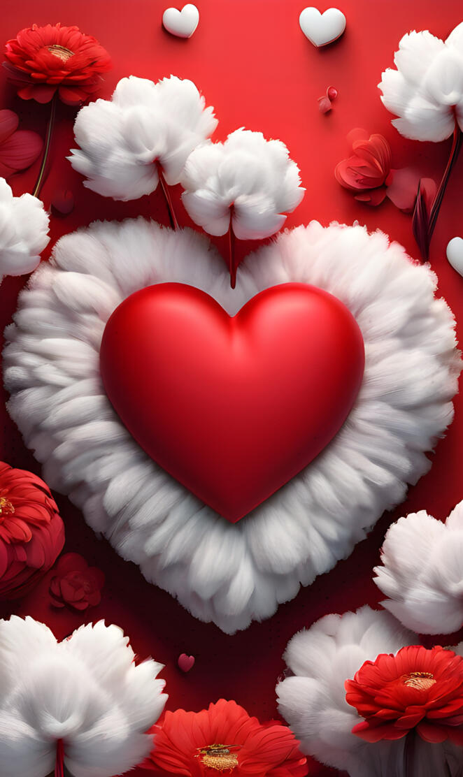 a heart shaped balloon with pink flowers