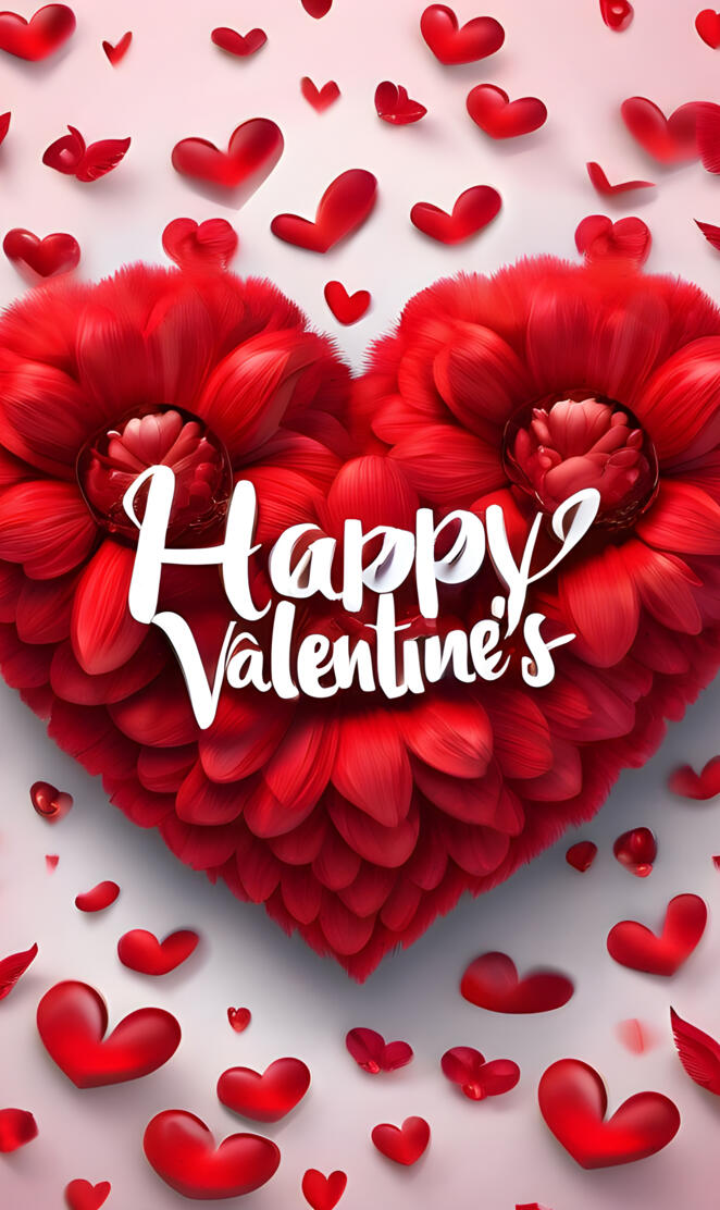 a heart made of red roses