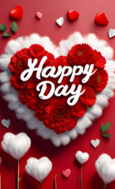 a heart made of flowers