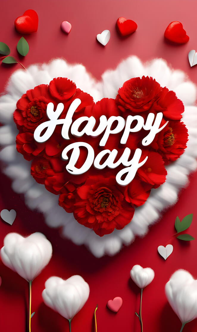 a heart made of flowers