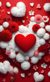 a heart made of flowers