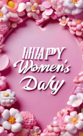 a pink background with white flowers