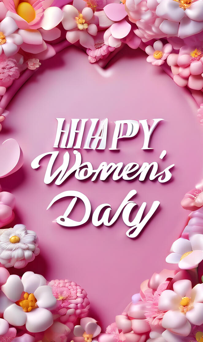 a pink background with white flowers