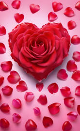 a rose with red petals