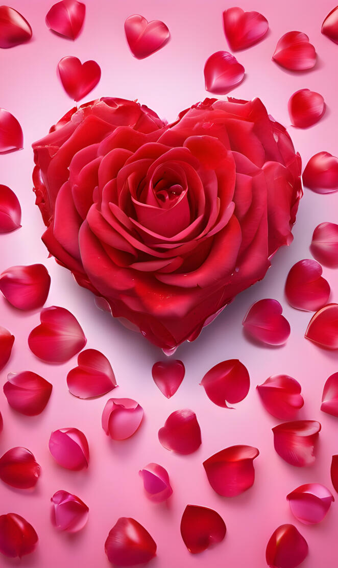 a rose with red petals