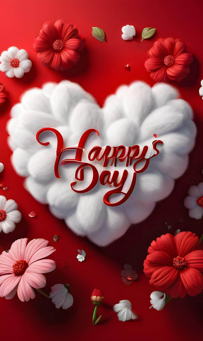 a heart made of flowers