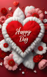 a heart made of flowers