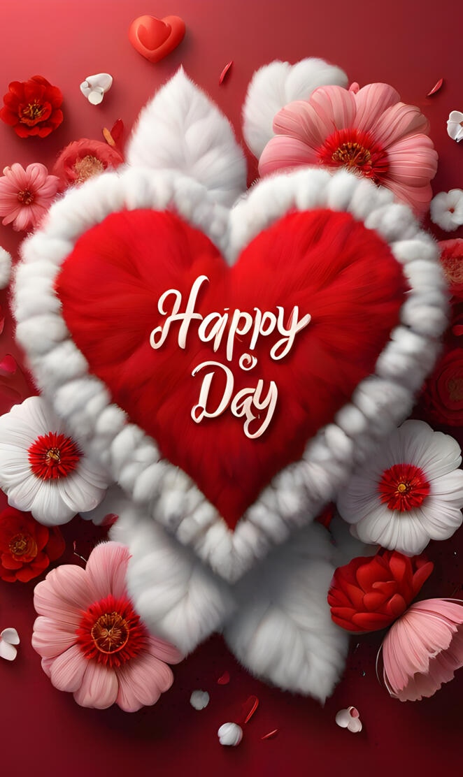 a heart made of flowers