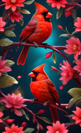 lovely cardinal birds