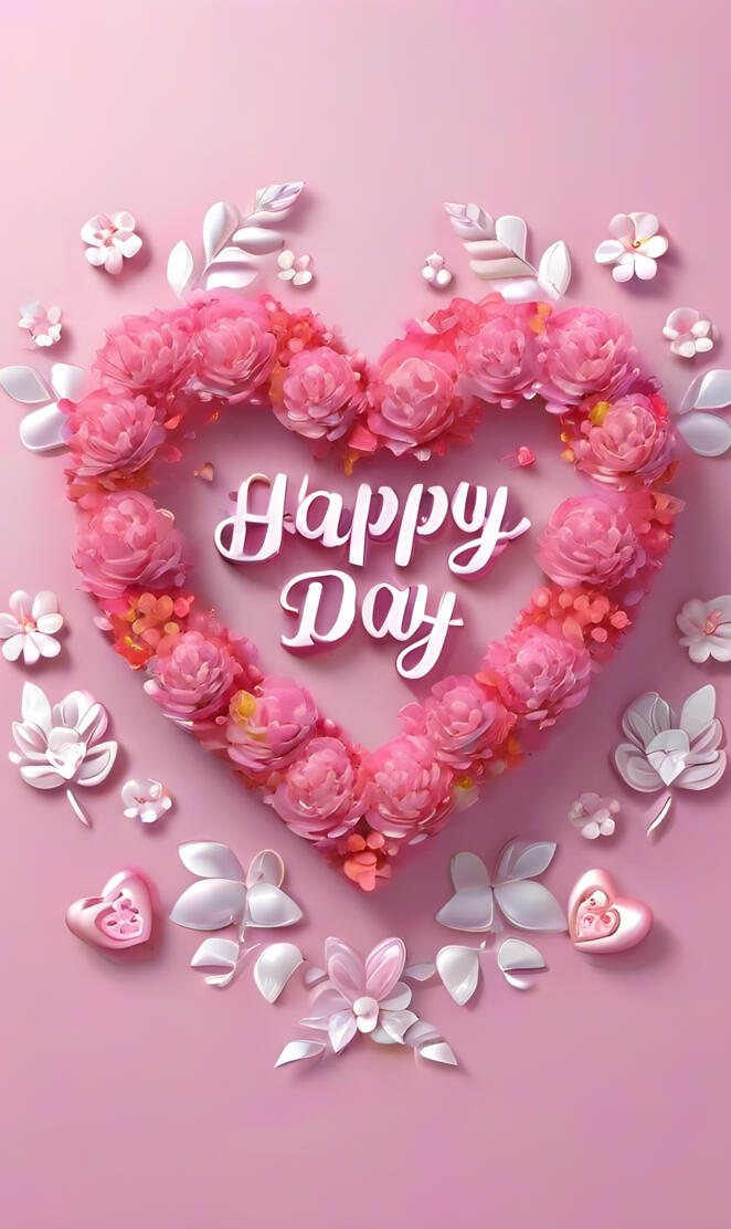 a pink background with white text and a pink background