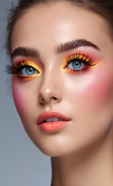 European makeup model