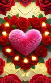 a bouquet of red roses