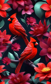 lovely cardinal birds