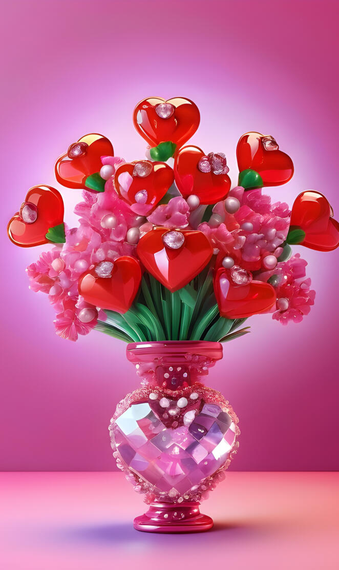 lovely vase with flowers 🌺🌹🌹