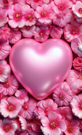 a pink balloon with a flower pattern