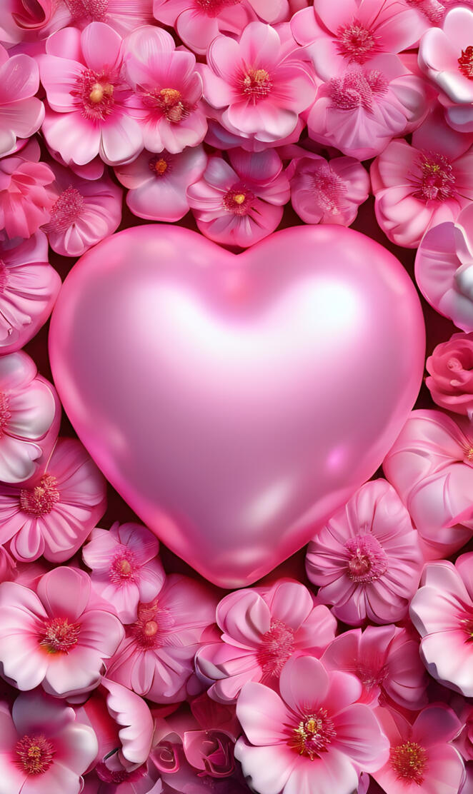 a pink balloon with a flower pattern