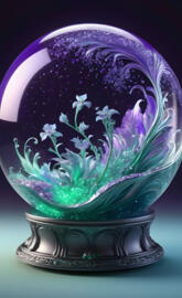 a bowl with flowers in it