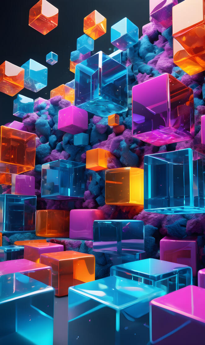 Neon Cubes