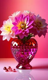 lovely vase with flowers 🌹🌺🌹🌹🌹