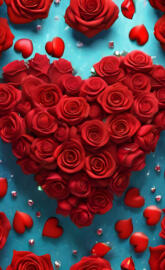 a bunch of red roses