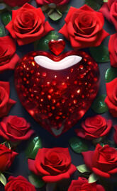 a group of red roses