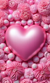 a pink heart shaped balloon