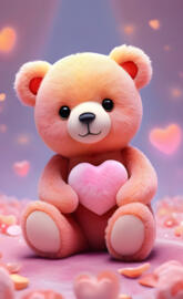 a stuffed animal on a bed