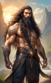 a person with long hair