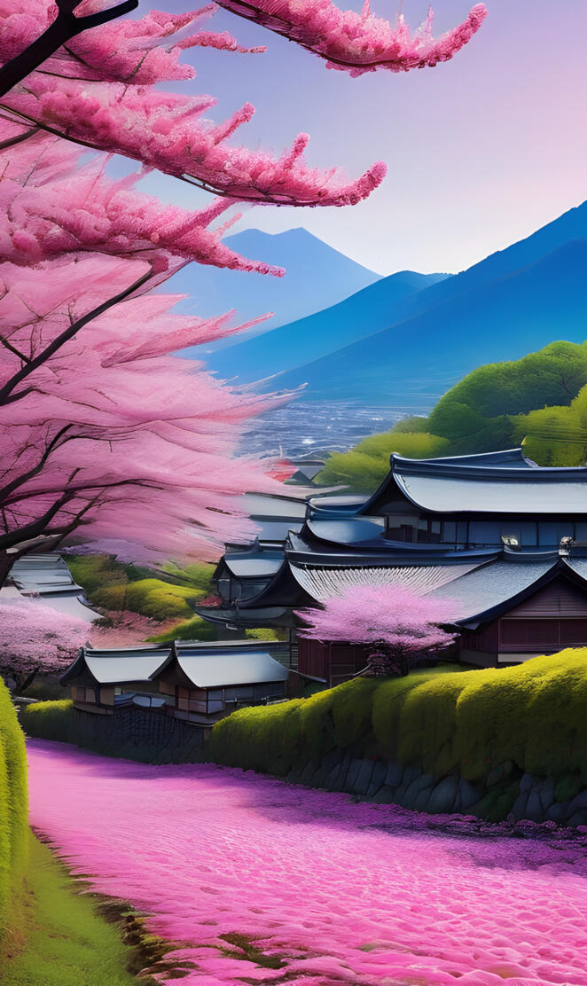 japan blossom trees vibe