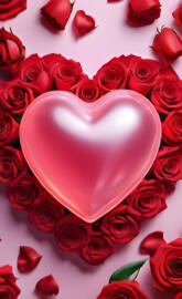 a cake with roses around it