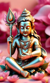 a statue of a person holding a sword