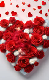 a group of red roses