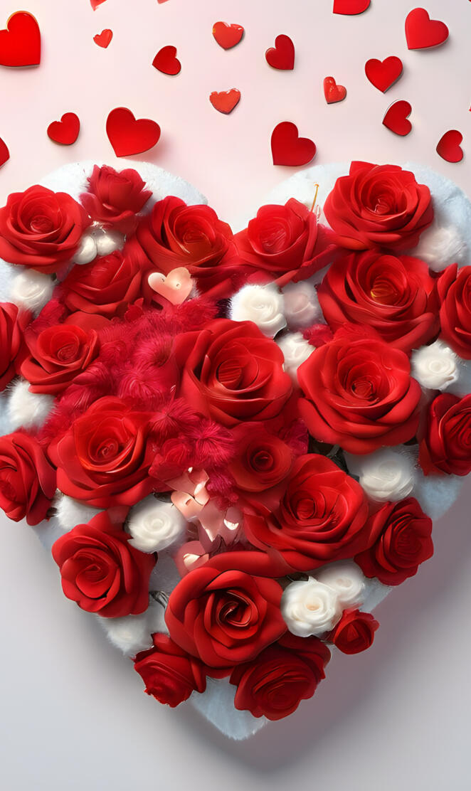 a group of red roses