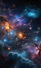 a galaxy with stars and a star