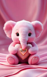 a pink stuffed animal