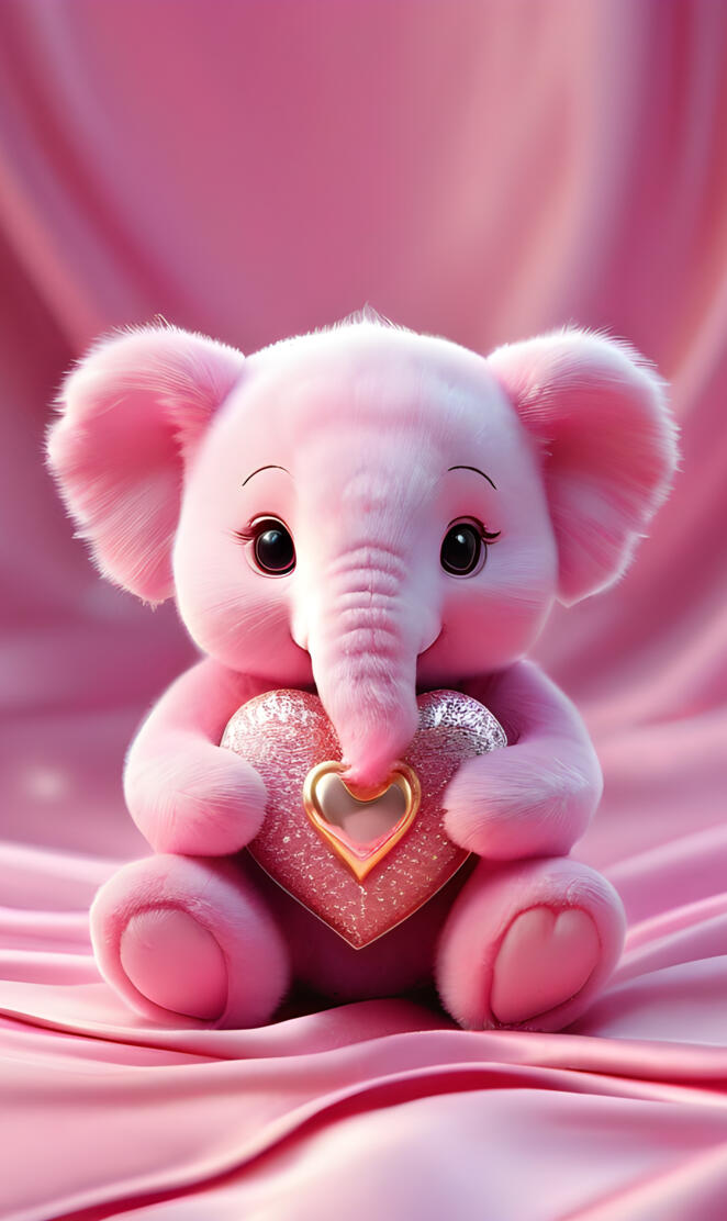 a pink stuffed animal